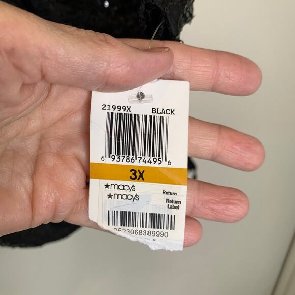 NWT MSK Women Sequin Bead Fringe Top Formal Cocktail Holiday Sz 3X - Picture 7 of 8